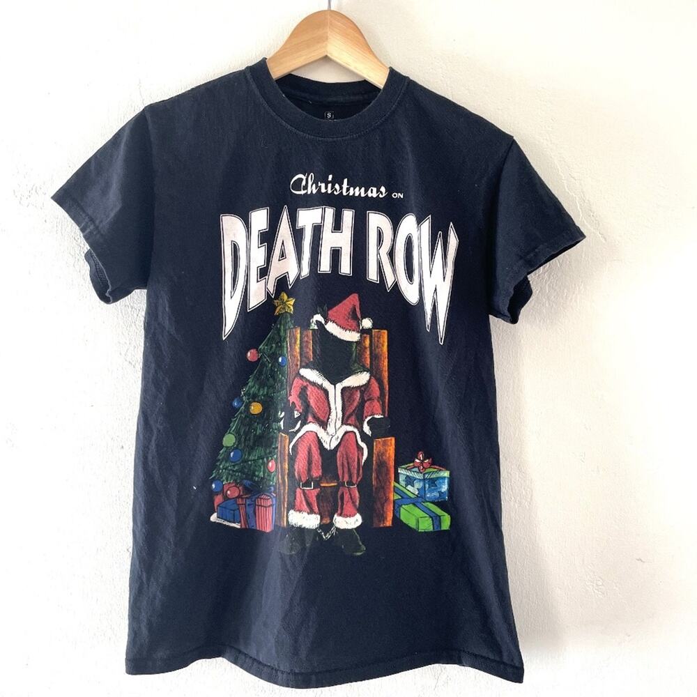 Christmas Death Row Records Black Short Sleeve‎ Shirt Unisex Size Small